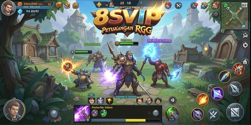 Tampilan gameplay menarik 8SVIP dalam dunia RPG penuh petualangan.
