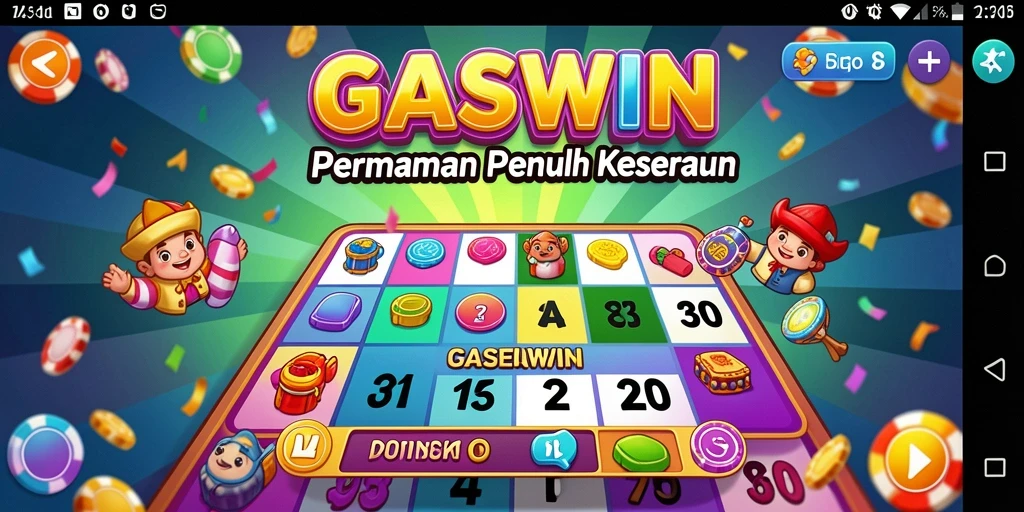 Tangkapan layar GASWIN menampilkan gameplay Bingo yang seru dan interaktif.