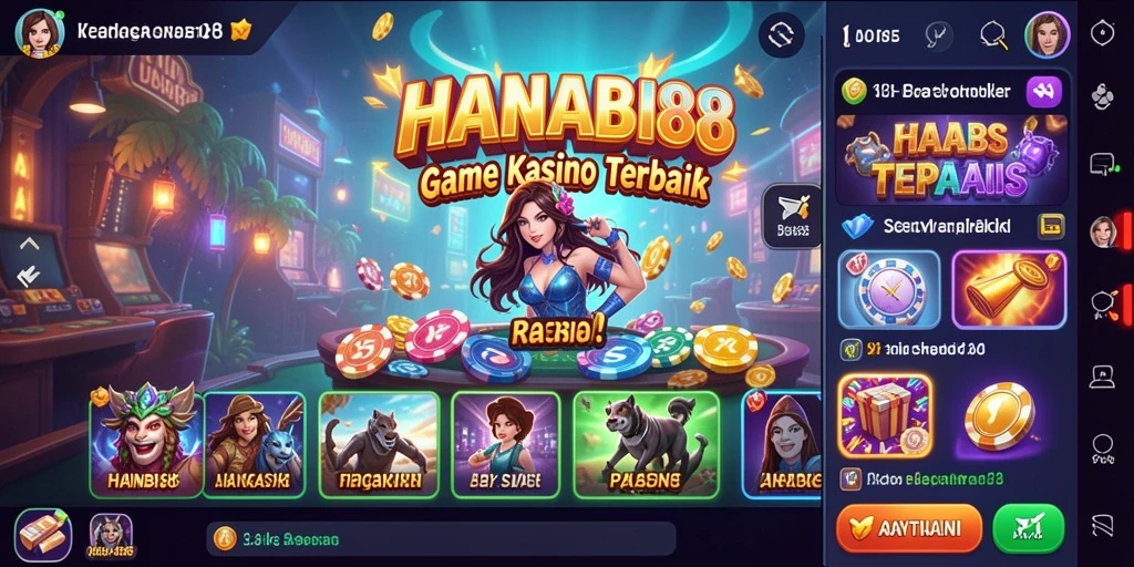 Tampilan menarik saat bermain Kasino HANABI88 dengan grafis menawan.