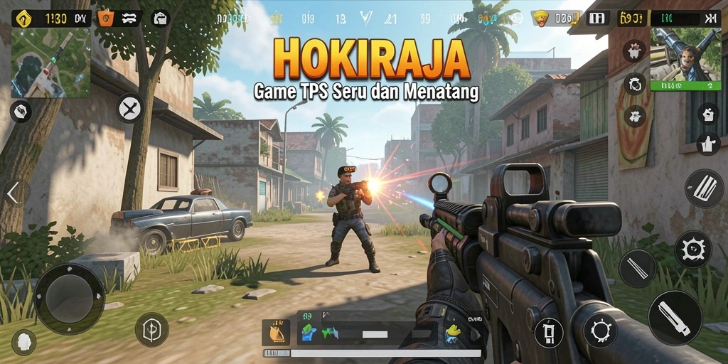 Tampilan seru gameplay HOKIRAJA dengan pertempuran taktis.