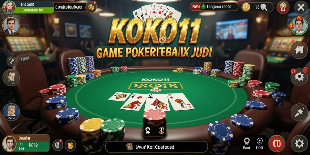 Tampilan gameplay Poker yang seru dan interaktif di KOKO11.