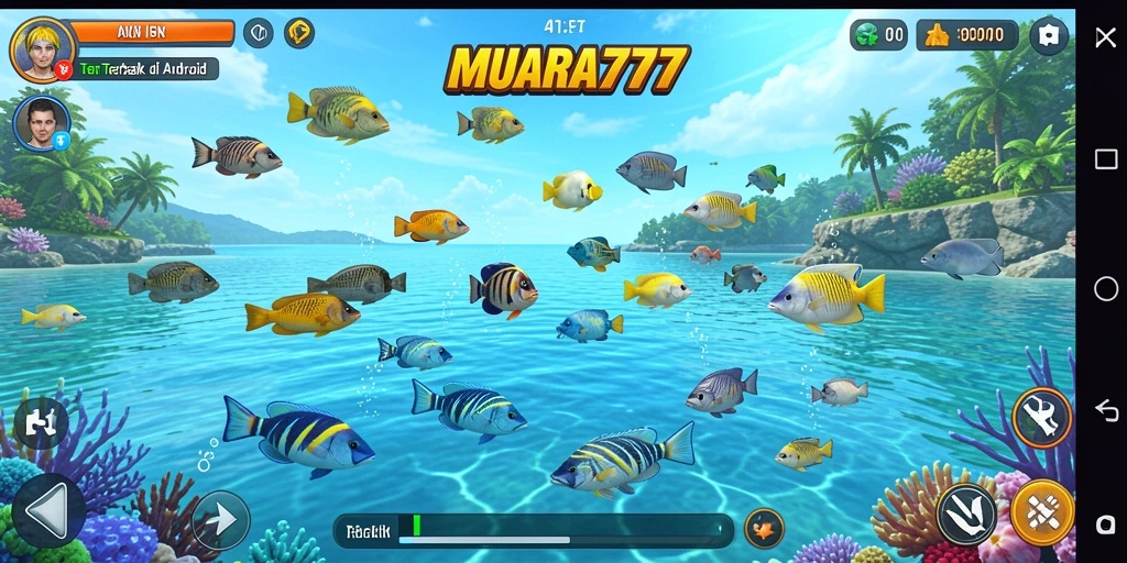 Tampilan gameplay seru dalam MUARA777 saat menangkap ikan.