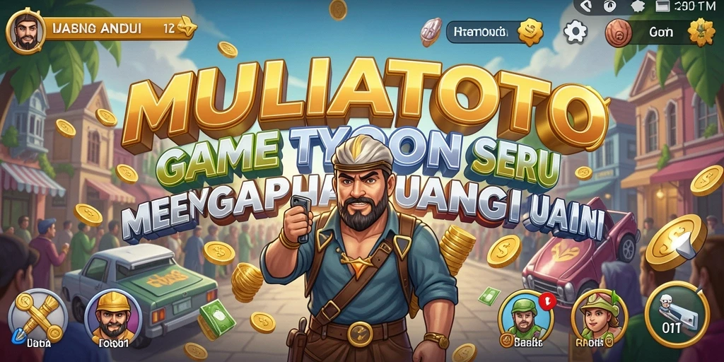 Tampilan gameplay seru di MULIATOTO dengan elemen Tycoon.