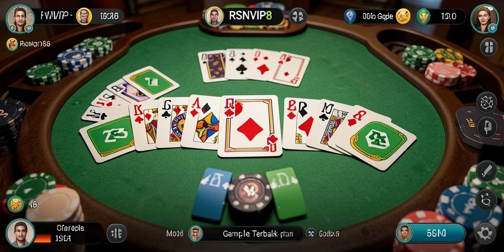 Tampilan gameplay Gaple yang mengasyikkan dan interaktif.
