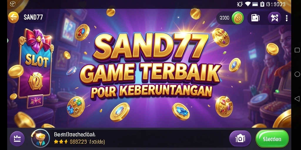 Gameplay seru SAND77 dengan tema slot yang menarik.
