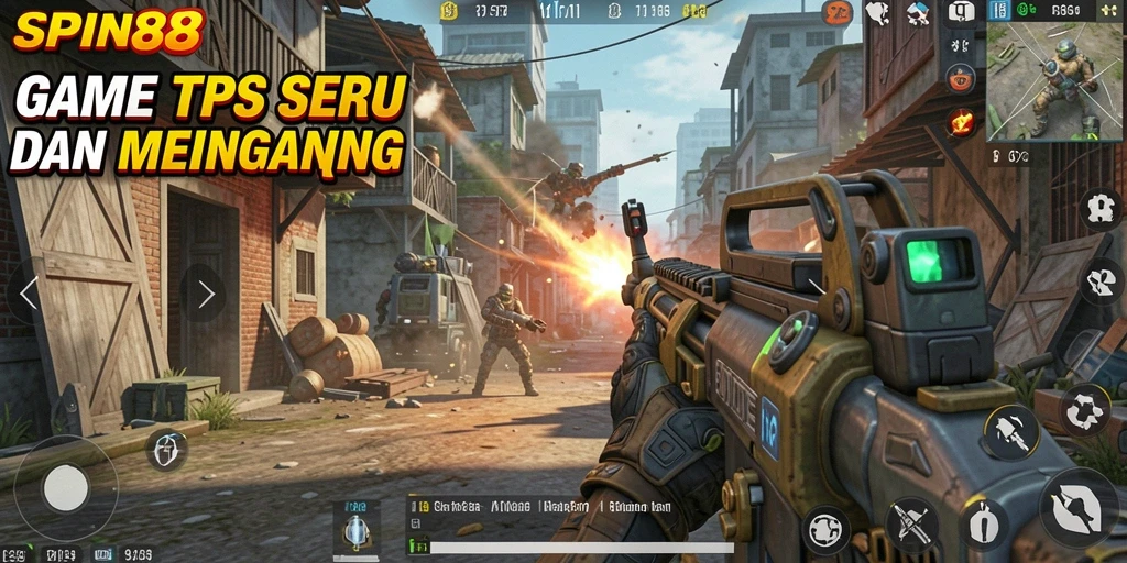 Tangkapan layar gameplay SPIN88 yang mendebarkan dalam aksi TPS.